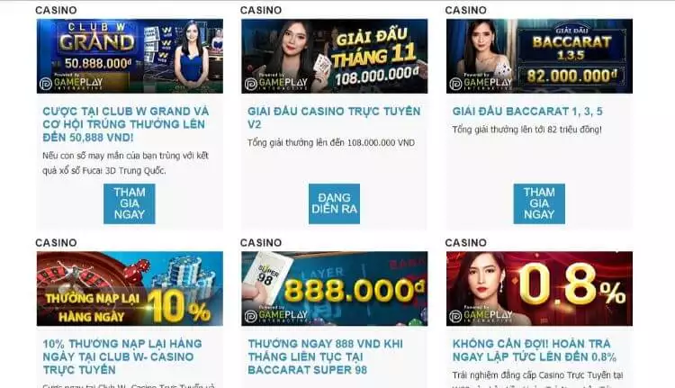 khuyến mãi casino w88