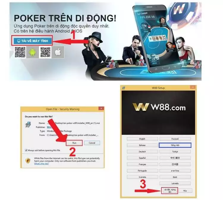 cài đặt poker trên di động