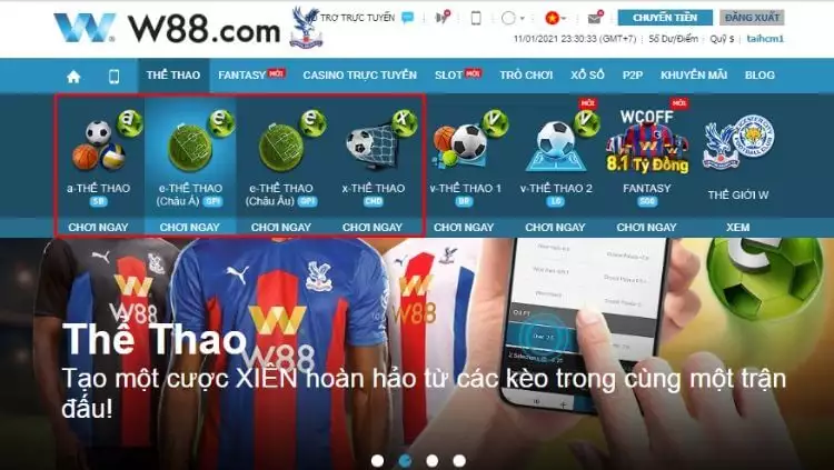 Cá cược bóng đá Euro 2021 cùng W88