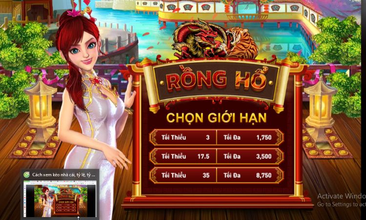 Giới hạn cược Rồng Hổ online W88