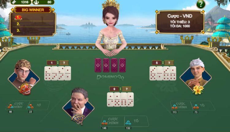 Bàn cược Domino QQ