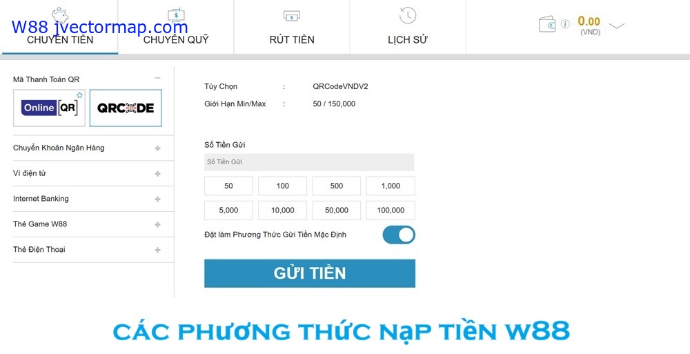 Nạp tiền vào tài khoản